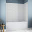3 pièces pour entourage mural de baignoire en alcôve à coller en aluminium blanc L 32 po x l 60 po x H 55 po Streamline DSH-1100-100
