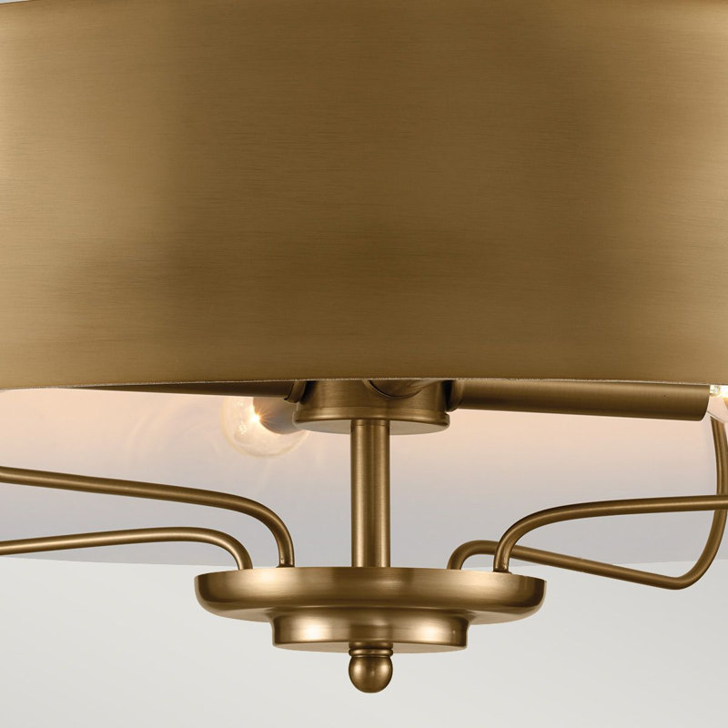 Atifa 3 - Light Simple Pendant, Gold, 21" H x 55.9" D