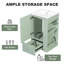 Meuble-lavabo simple autoportant vert 20 po avec lavabo et rangement en céramique