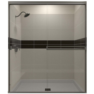 Porte de douche semi-cadrée L 62 "x H 70"