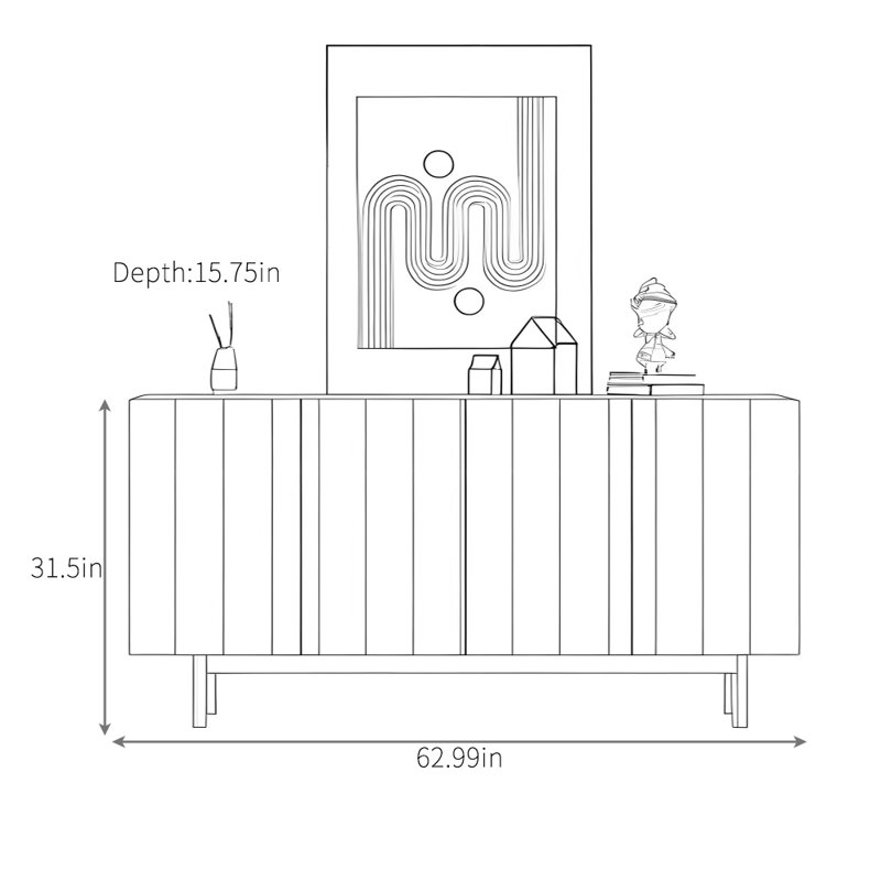 Simple White Sideboard