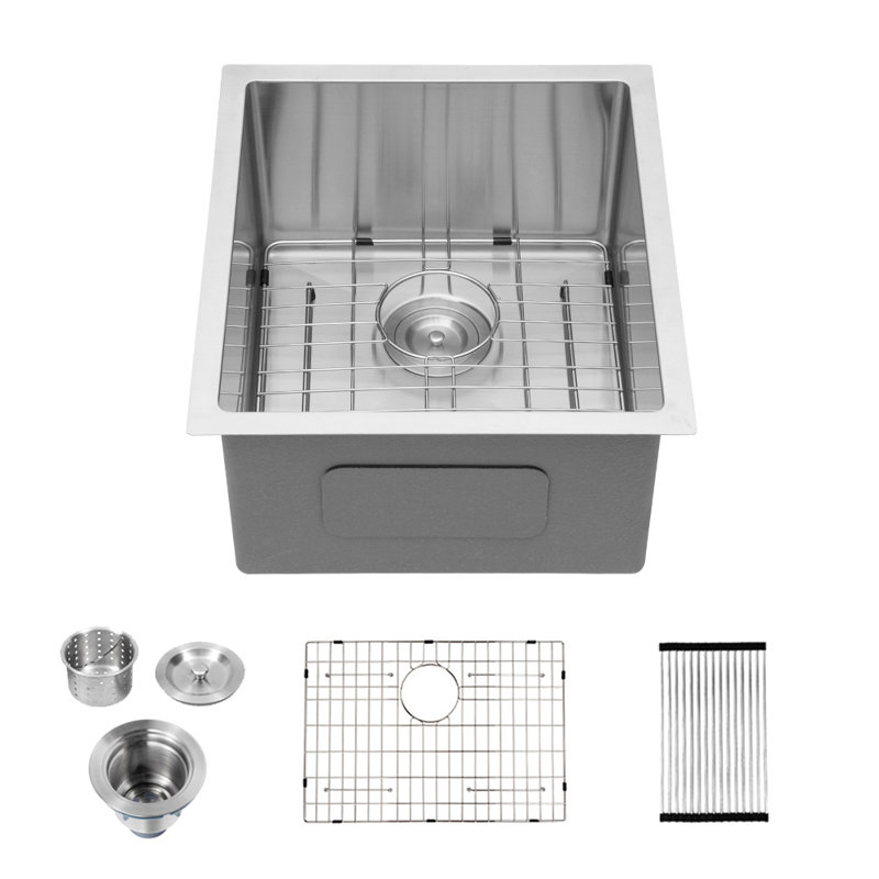 15'' L Single Bowl Stainless Steel Kitchen Sink