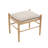 Linen Upholstered Ottoman With Solid Wood Legs-1843892697-1843892696