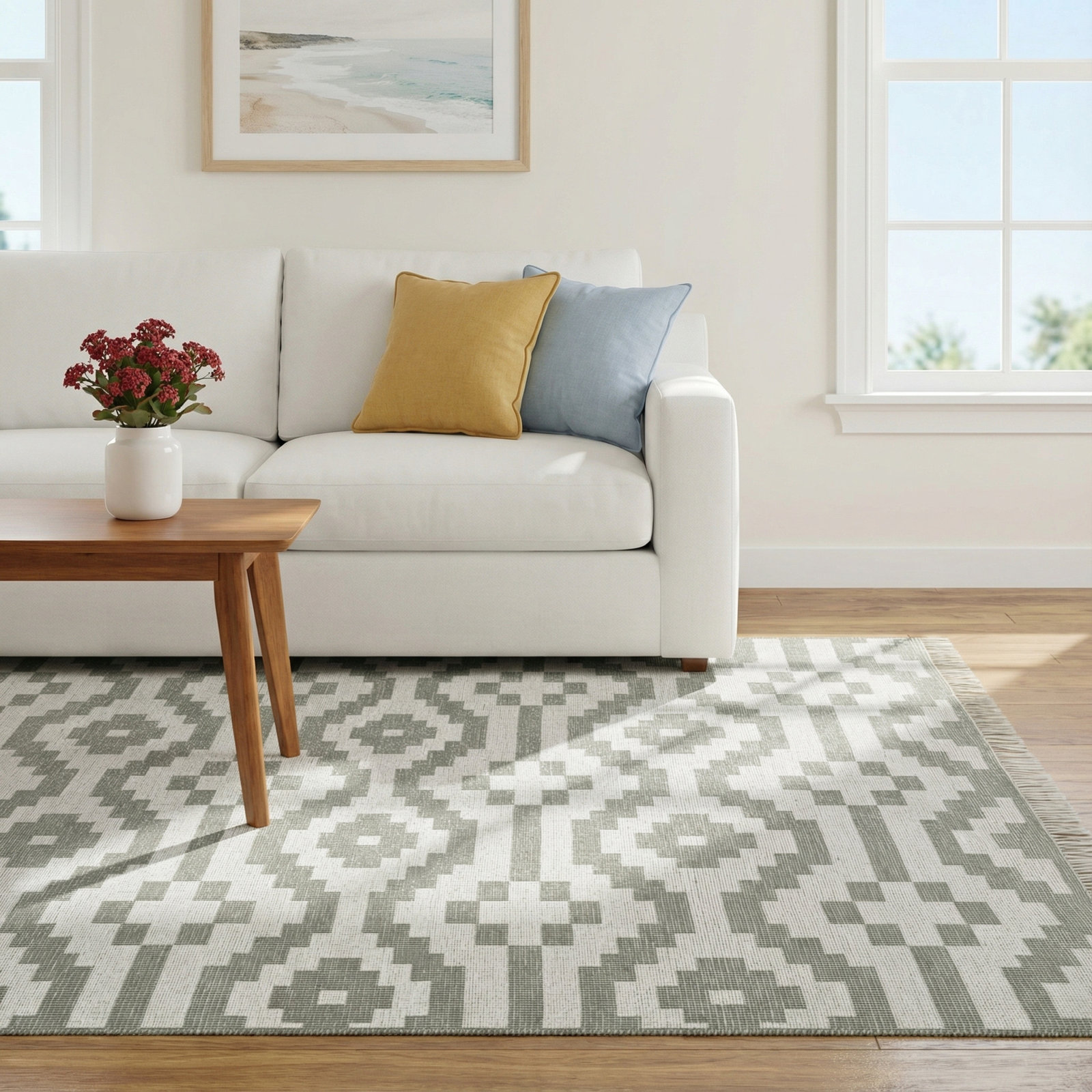Mardith Stepwell Area Rug, Rectangle 5' x 8'