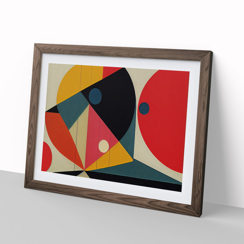 Glorious Abstract - Framed Print, 46cm H x 64cm W x 2cm D, Walnut