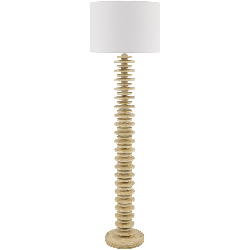 Lampe sur pied Traditional, Blanc, Naturel