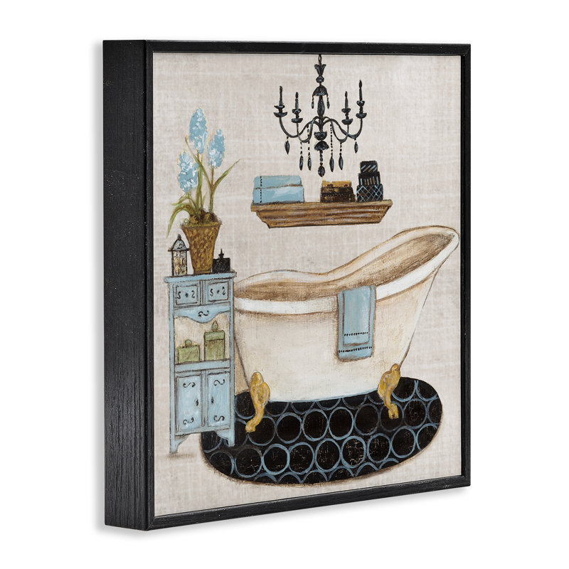 «Relaxation Bath», giclée par Janet Tava, Giclée encadrée noir minuit, H 12 po x l 12 po