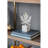 7X3x10.5" Aluminum Leaf On Marble Base