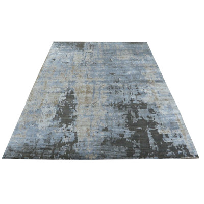 One-of-a-Kind 12'1" X 15'2" Silk Area Rug in Gray