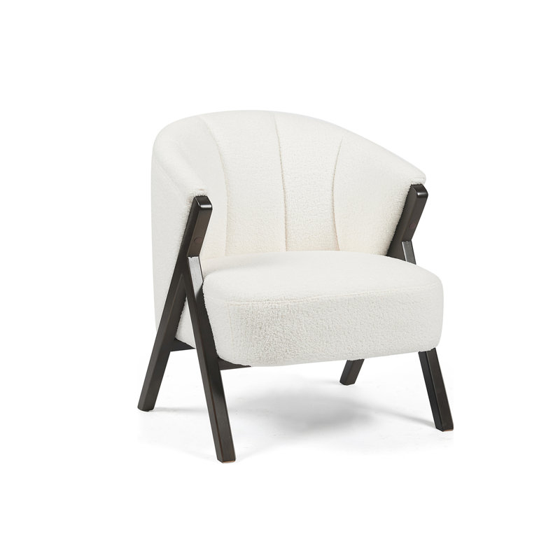 Nico Occasional Chair, White Sherpa Fleece