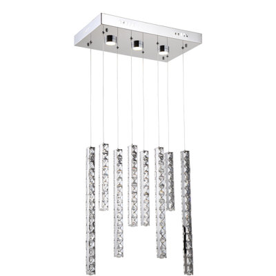 11 - Light Dimmable LED Modern Linear Chandelier