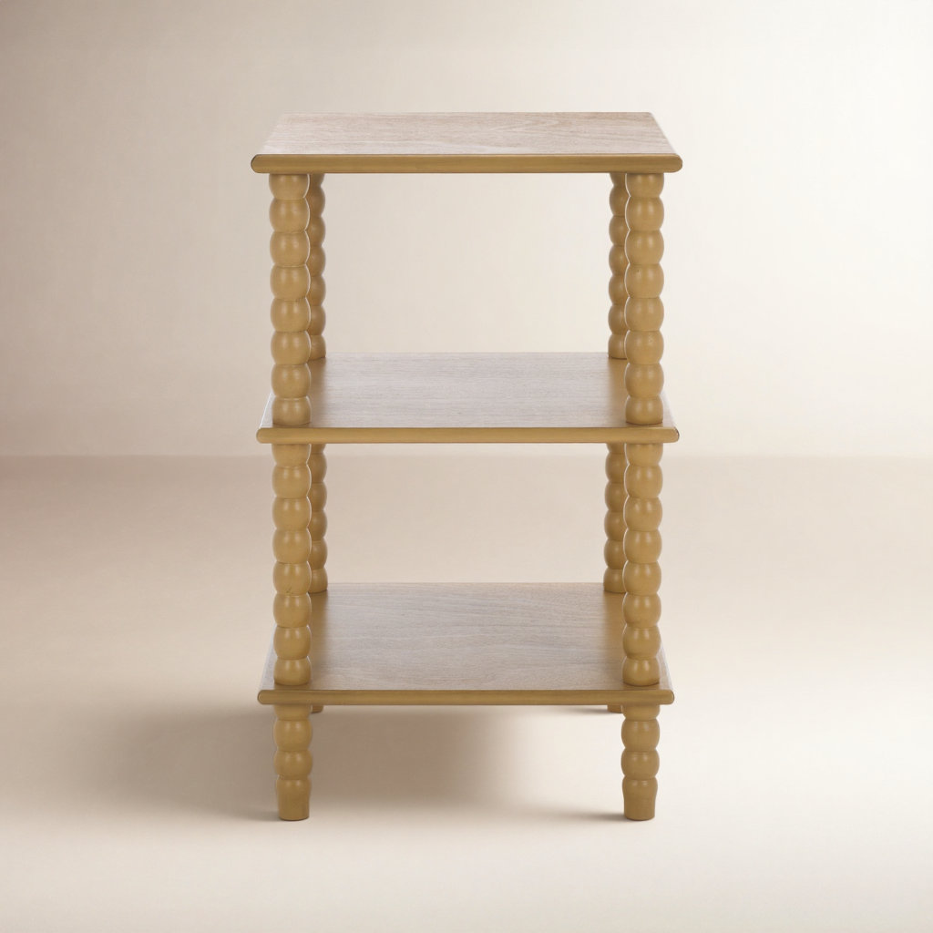 Netta 3 Shelf Accent Table, Desert Brown