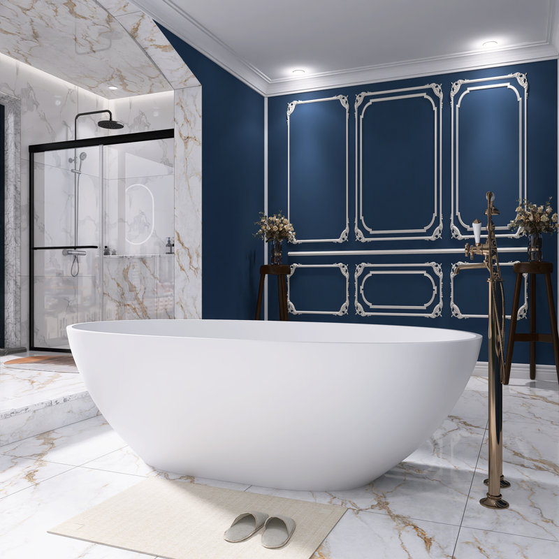 Baignoire de trempage autoportante 70,87 po x 35,43 po