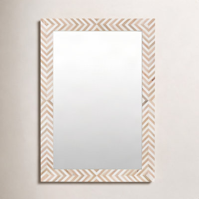 Cataldo Wood Flat Wall Mirror