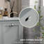 Armoire de salle de bain inclinable, rangement gris avec panier à linge - espace suffisant pour la lessive, la construction, l'eau, l'entretien facile, sécurité de surmatelas, l 30 po x P 15,55 po H H 27,5 po