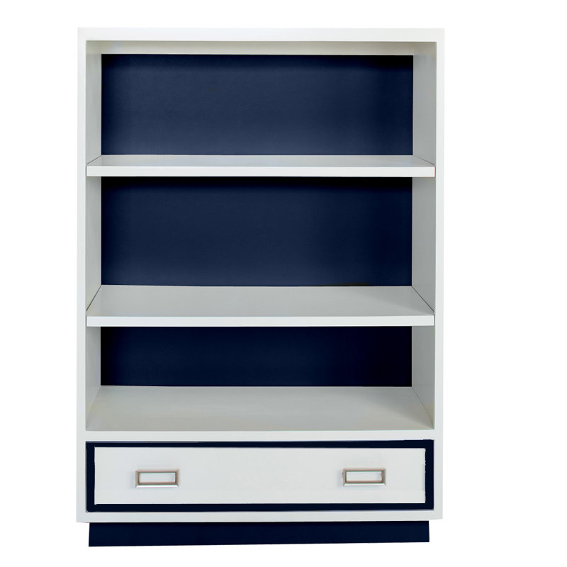 Max Solid Wood Bookcase, White/Black