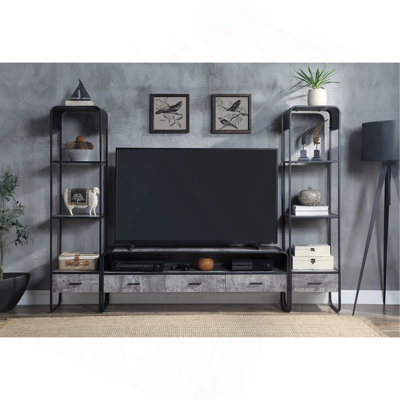 Meuble télé moderne avec courbe et meuble télé avec tiroir et tablette
