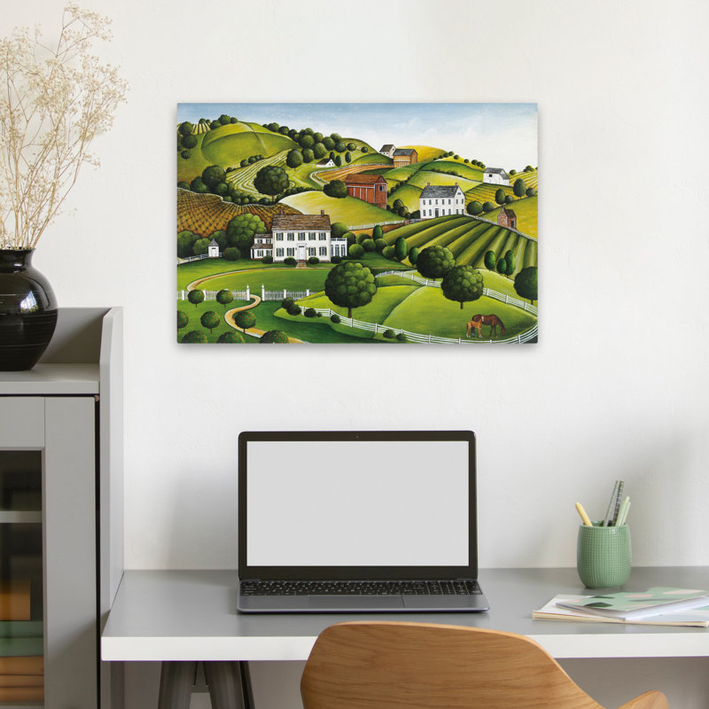 Maison de campagne / campagne et vallée de pomme traditionnelle, H 24 po x l 16 po