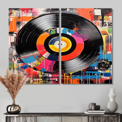 Colorful Retro Vinyl III - Fashion Vinyl Records Art Prints On Canvas