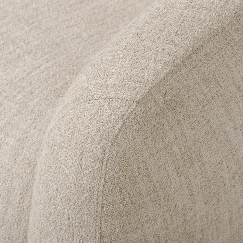 Channing Swivel Barrel Chair, Yuma Cream Polyester Blend