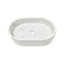 Lavabo vasque de salle de bain en marbre naturel, 600 x 400 x H 150 mm, aspect unique avec imperfections, lavabo ovale blanc de qualité pour la salle de bain, surface lisse, éléments de design luxueux