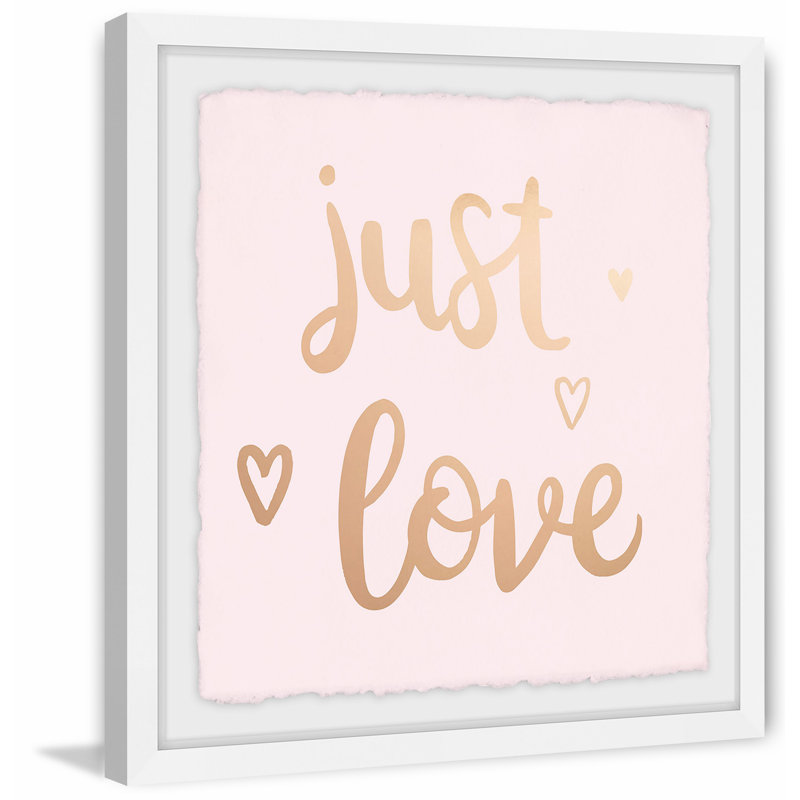 «Just Love», reproduction encadrée, H 12 po x l 12 po