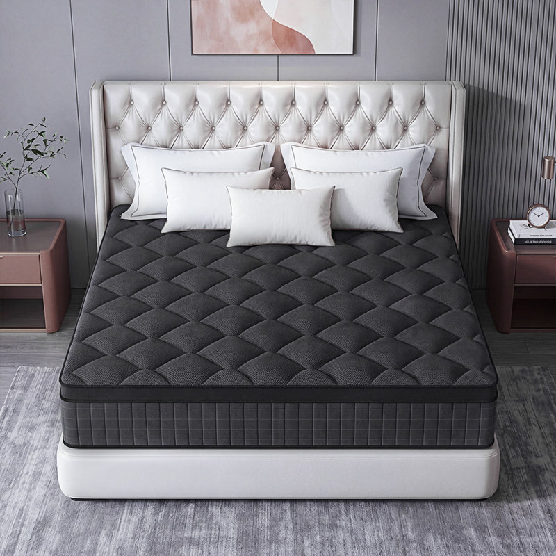 Matelas hybride simple moyen de 8 pouces, 8 pouces, Lit simple