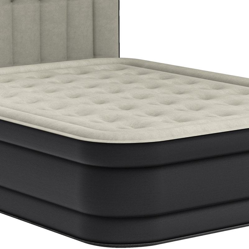 Grand matelas pneumatique avec tête de lit Latitude Run®, Noir