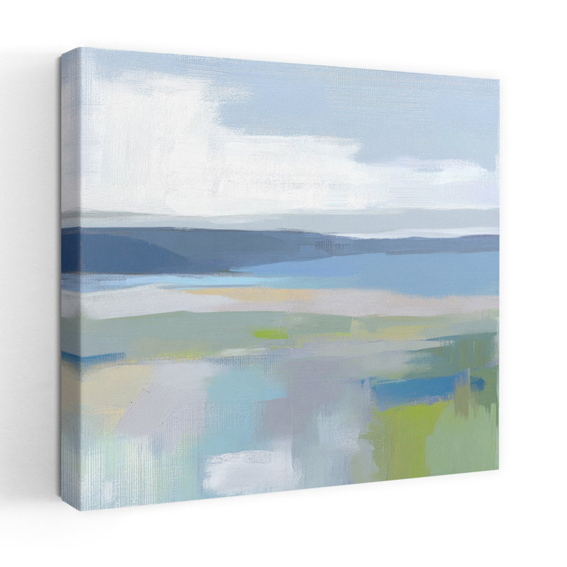 (Gc005-A) Quiet Cove I, art contemporain, H 18 po x l 18 po