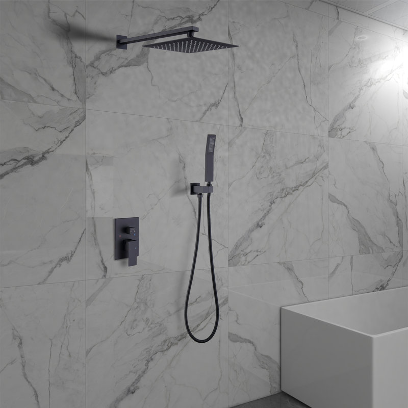 Système de douche mural avec valve brute