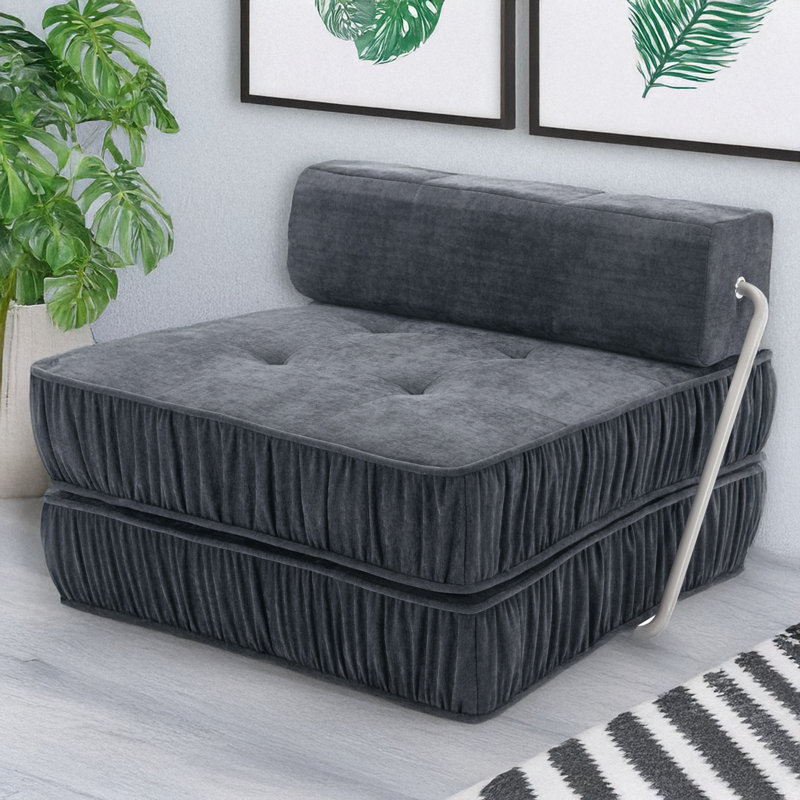 Sleeper Sofa Convertible Sofa Bed Sofa Arm Sofa Bed Couch Sleep Sofa Comfy Sofa Modern Single Sofa, Gray