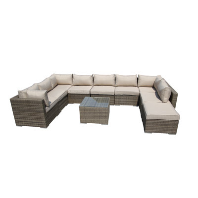 Boukra 9 Seater Rattan Sofa Set