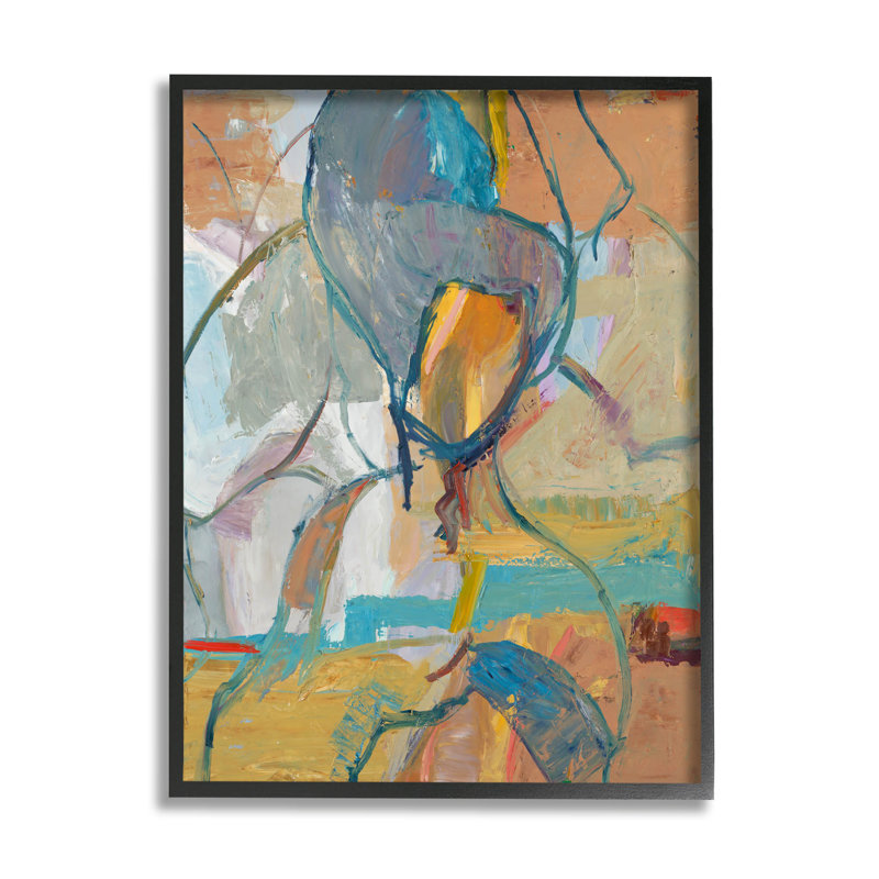 «Layered Conceptual Abstract Shapes», estampe numérique par tiers et mur, H 14 po x l 11 po x P 1,5 po