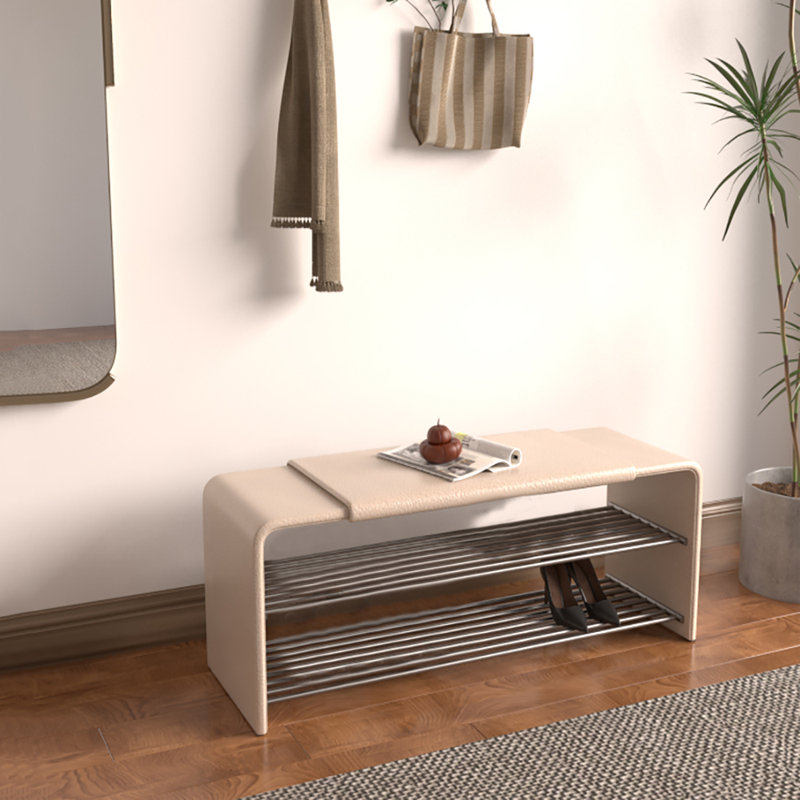 31,5 Tabouret avec range-chaussures, Beige