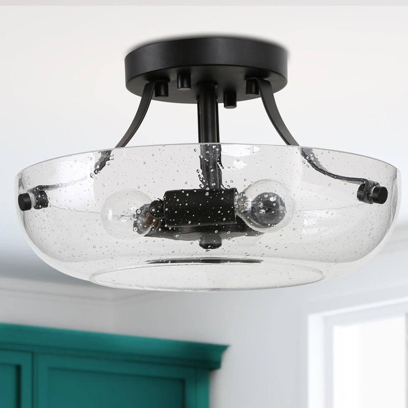 Adia Glass Semi Flush Mount