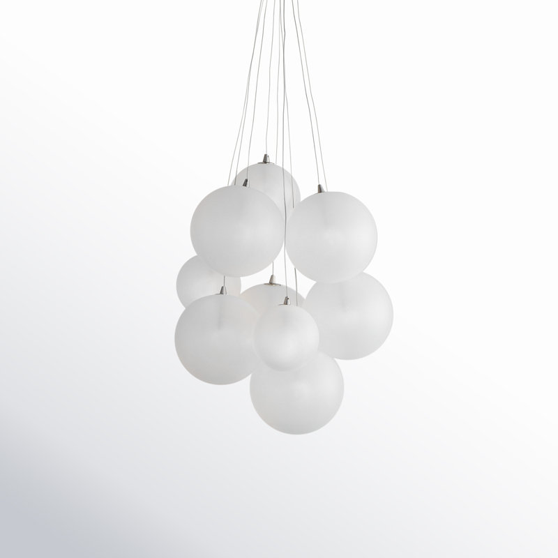 Celica 9 - Light Cluster Pendant, Satin Nickel
