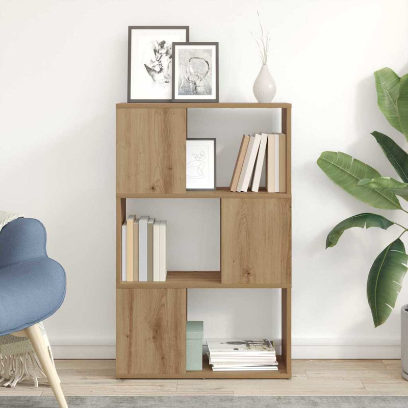 Entertainment Center Engineered Wood, Natural, 94cm H x 60cm L x 24cm W