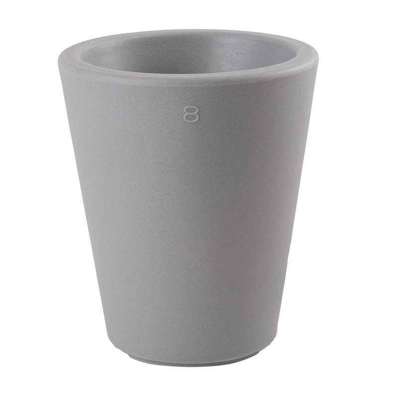 Vita Pot Planter, 39cm H x 34cm W x 34cm D, Grey
