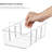 10 Pack Clear Pantry Organizer Bins With 4 Compartments