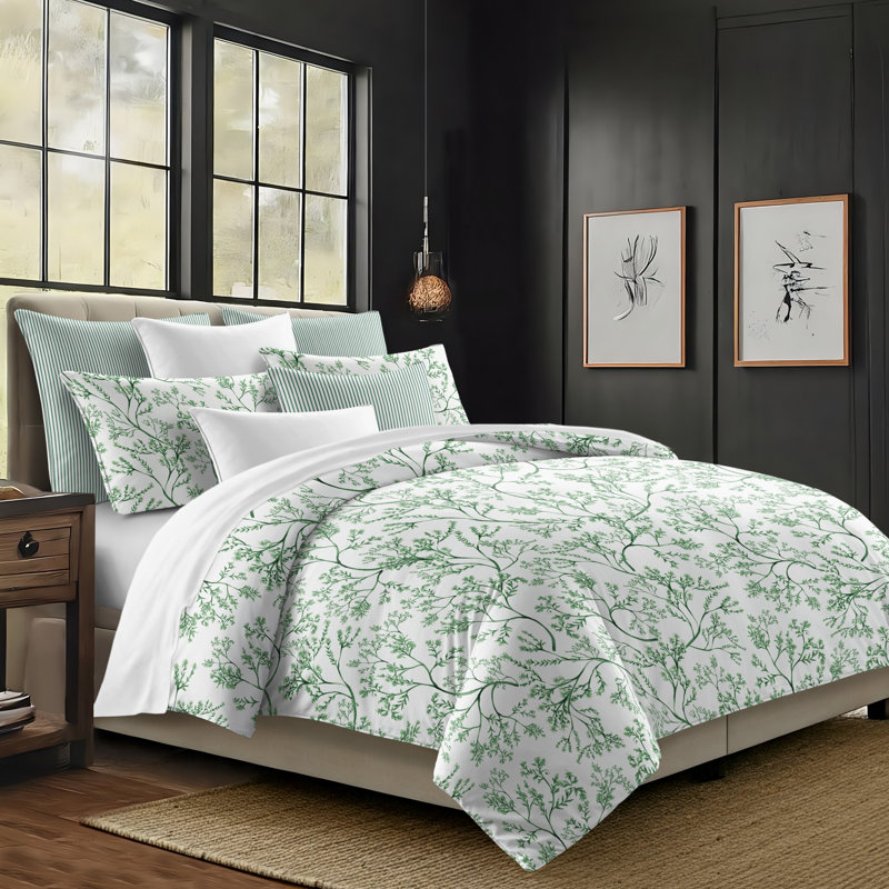 Tinsley Ivy Cotton Duvet Cover Set, Twin Duvet Cover + 7 Additional Pieces