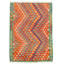 Tapis décoratif en laine de conception unique 3 pi 6 po x 4 pi 10 po noué à la main New Age