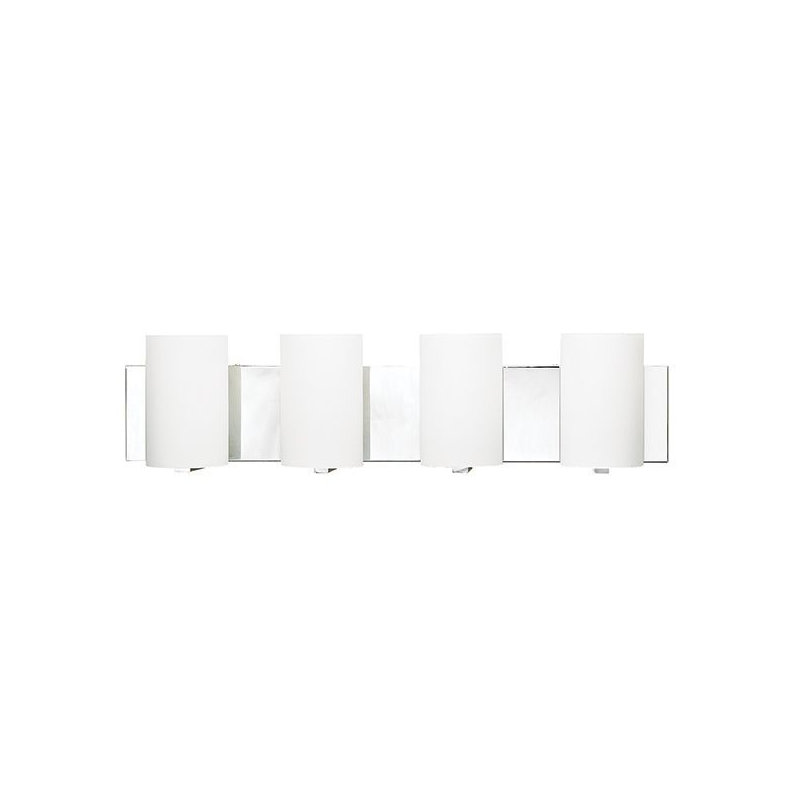 Éclairage pour meuble-lavabo à 4 lumières Abhijeet, Chrome