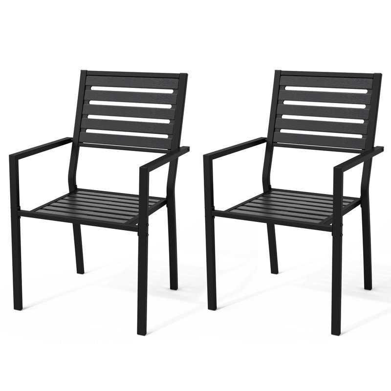 Ensemble de 2 chaises d'extérieur en métal Devlin, 2