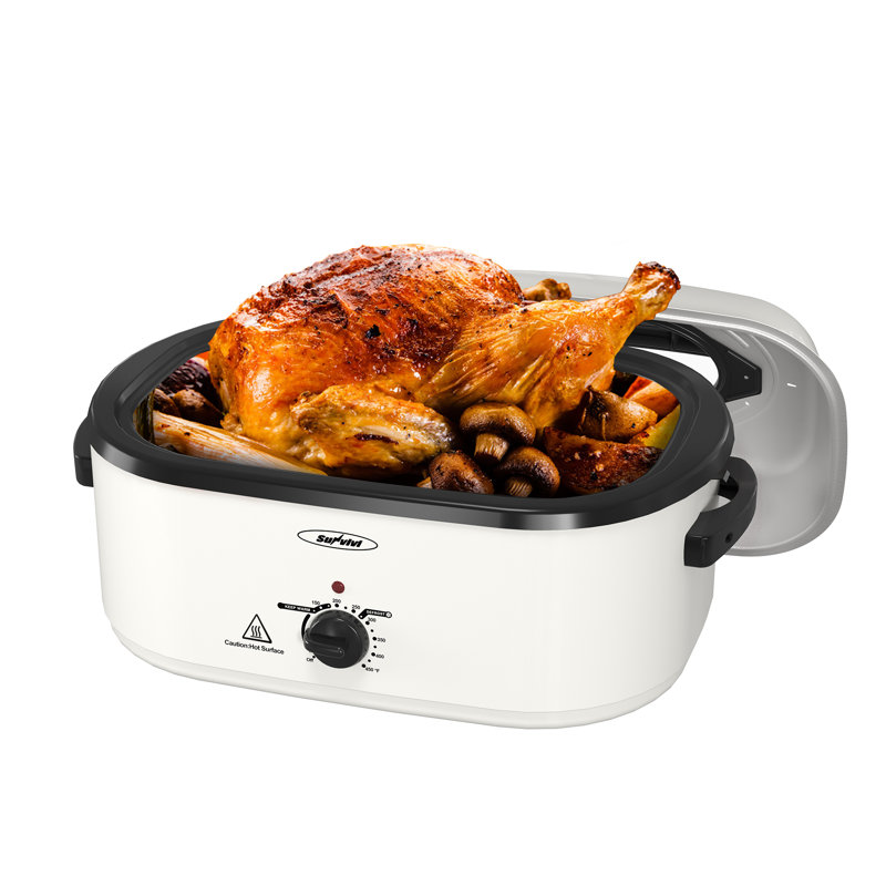 Electric Roaster Oven With Removable Pan, White, 23qts.