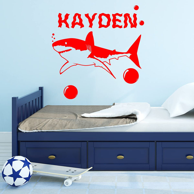 Text & Numbers Non-Wall Damaging Wall Decal, 12" H x 16" W, Red