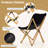 Arlmont & Co. Bamboo Butterfly Folding Chair Set Of 2 With Storage Pocket 330 Lbs Capacity Black