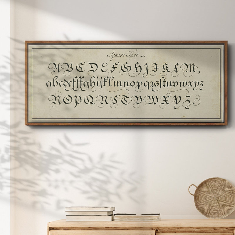 Manuscript Sampler III- Framed Canvas