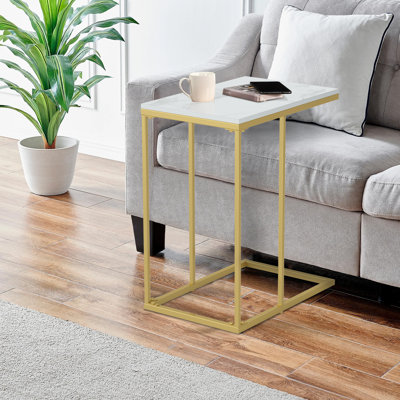 Stone Top End Table