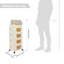Armoire de rangement, organisateur de placard et rangement à roulettes, bacs de rangement à 4 tiroirs
