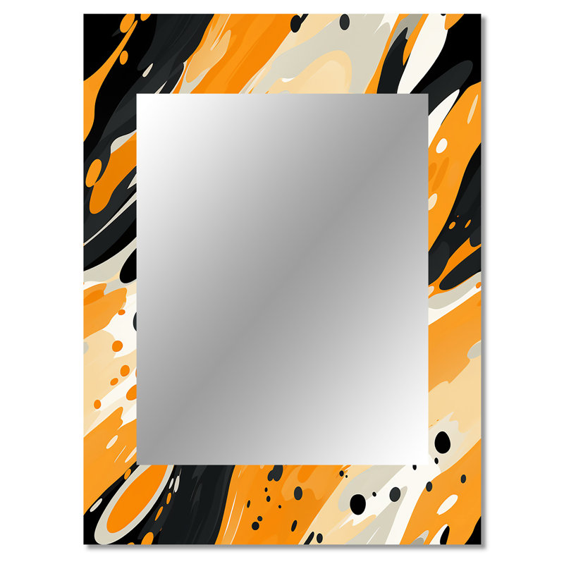 Kayna, expression artistique multicolore - miroir abstrait, miroir mural décoratif moderne, impression d'art en métal